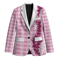 Pink Hawaii Palaka Blazer Hawaiian Honohono Lei