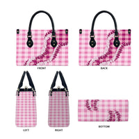 Pink Hawaii Palaka Leather Bag Hawaiian Honohono Lei