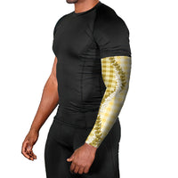 Yellow Hawaii Palaka Arm Sleeves Hawaiian Honohono Lei