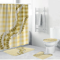 Yellow Hawaii Palaka Bathroom Set Hawaiian Honohono Lei