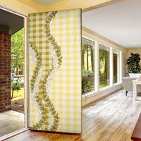 Yellow Hawaii Palaka Door Cover Hawaiian Honohono Lei