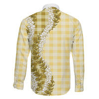 Yellow Hawaii Palaka Family Matching Mermaid Dress and Hawaiian Shirt Hawaiian Honohono Lei LT05 - Polynesian Pride