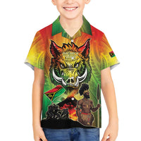 Vanuatu July 30th 1980 Family Matching Puletasi and Hawaiian Shirt Happy Independence Day - Polynesian Pride