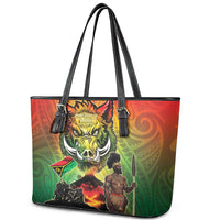 Vanuatu July 30th 1980 Leather Tote Bag Happy Independence Day LT05 - Polynesian Pride