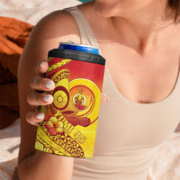 Vanuatu 45 Yia Indipendens Anivesari 4 in 1 Can Cooler Tumbler Tamtam Drum With Boar Tusk LT05 - Polynesian Pride
