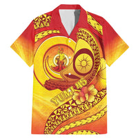 Vanuatu 45 Yia Indipendens Anivesari Family Matching Mermaid Dress and Hawaiian Shirt Tamtam Drum With Boar Tusk - Polynesian Pride