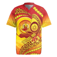 Vanuatu 45 Yia Indipendens Anivesari Rugby Jersey Tamtam Drum With Boar Tusk - Polynesian Pride