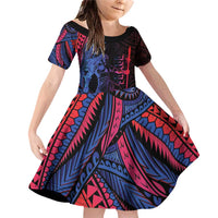Samoan Pride Family Matching Off Shoulder Short Dress and Hawaiian Shirt The Tui Manua - Polynesian Pride