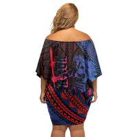 Samoan Pride Off Shoulder Short Dress The Tui Manua LT05 - Polynesian Pride