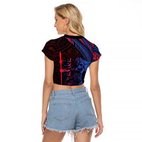 Samoan Pride Raglan Cropped T Shirt The Tui Manua LT05 - Polynesian Pride