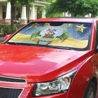 Niue Christmas Auto Sun Shade Seashell Santa Beach Vibes - Polynesian Pride