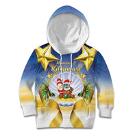 Niue Christmas Kid Hoodie Seashell Santa Beach Vibes LT05 Hoodie Navy - Polynesian Pride