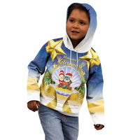 Niue Christmas Kid Hoodie Seashell Santa Beach Vibes LT05 - Polynesian Pride