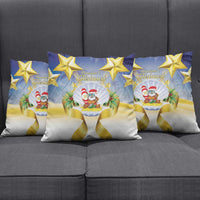 Niue Christmas Pillow Cover Seashell Santa Beach Vibes - Polynesian Pride