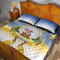 Niue Christmas Quilt Bed Set Seashell Santa Beach Vibes - Polynesian Pride