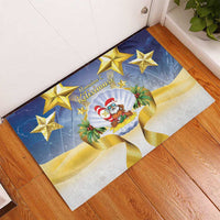 Niue Christmas Rubber Doormat Seashell Santa Beach Vibes - Polynesian Pride