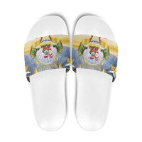 Niue Christmas Slide Sandals Seashell Santa Beach Vibes - Polynesian Pride