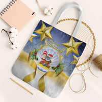 Niue Christmas Tote Bag Seashell Santa Beach Vibes - Polynesian Pride