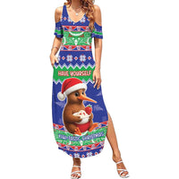 New Zealand Christmas Family Matching Summer Maxi Dress and Hawaiian Shirt Have Yourself A Kiwi-tastic Christmas - Polynesian Pride