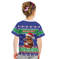 New Zealand Christmas Kid T Shirt Have Yourself A Kiwi-tastic Christmas - Polynesian Pride