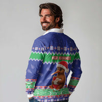 New Zealand Christmas Long Sleeve Polo Shirt Have Yourself A Kiwi-tastic Christmas - Polynesian Pride