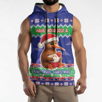 New Zealand Christmas Sleeveless Hoodie Have Yourself A Kiwi-tastic Christmas - Polynesian Pride