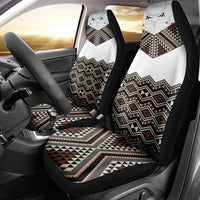 New Zealand Aotearoa Car Seat Cover Taniko Art Simple Style LT05 - Polynesian Pride