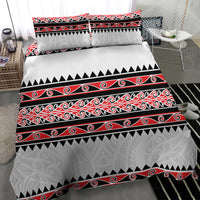 New Zealand Aotearoa Bedding Set With Kowhaiwhai Pattern Red Version LT05 - Polynesian Pride