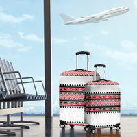 New Zealand Aotearoa Luggage Cover With Kowhaiwhai Pattern Red Version LT05 - Polynesian Pride