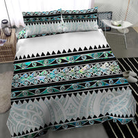 New Zealand Aotearoa Bedding Set With Paua Shell Kowhaiwhai Pattern LT05 - Polynesian Pride