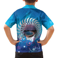 New Zealand Matapouri Beach Landscape Family Matching Off The Shoulder Long Sleeve Dress and Hawaiian Shirt