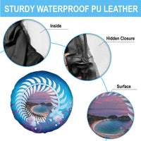 New Zealand Matapouri Beach Landscape Spare Tire Cover