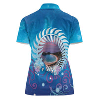 New Zealand Matapouri Beach Landscape Women Polo Shirt LT05 - Polynesian Pride
