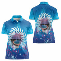 New Zealand Matapouri Beach Landscape Women Polo Shirt LT05 - Polynesian Pride
