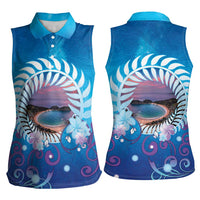 New Zealand Matapouri Beach Landscape Women Sleeveless Polo Shirt LT05 - Polynesian Pride