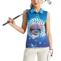 New Zealand Matapouri Beach Landscape Women Sleeveless Polo Shirt LT05 - Polynesian Pride