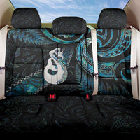 New Zealand Aotearoa Back Car Seat Cover Maori Manaia Paua Shell Glitter Turquoise LT05 One Size Turquoise - Polynesian Pride