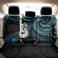 New Zealand Aotearoa Back Car Seat Cover Maori Manaia Paua Shell Glitter Turquoise LT05 - Polynesian Pride