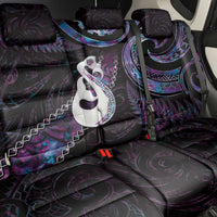 New Zealand Aotearoa Back Car Seat Cover Maori Manaia Paua Shell Glitter Purple LT05 - Polynesian Pride