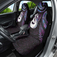 New Zealand Aotearoa Car Seat Cover Maori Manaia Paua Shell Glitter Purple LT05 - Polynesian Pride