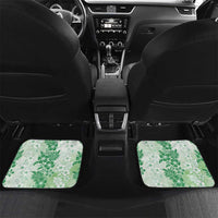 Aloha Hawaii Palaka Car Mats Green Plumeria Lei - Polynesian Pride