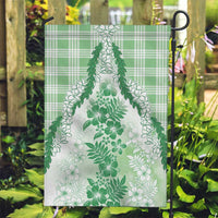 Aloha Hawaii Palaka Garden Flag Green Plumeria Lei - Polynesian Pride