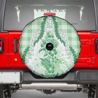 Aloha Hawaii Palaka Spare Tire Cover Green Plumeria Lei - Polynesian Pride