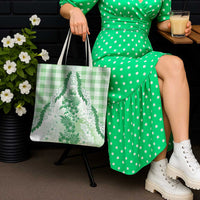 Aloha Hawaii Palaka Tote Bag Green Plumeria Lei - Polynesian Pride