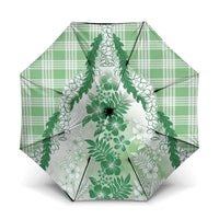 Aloha Hawaii Palaka Umbrella Green Plumeria Lei - Polynesian Pride
