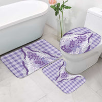 Aloha Hawaii Palaka Bathroom Set Purple Plumeria Lei - Polynesian Pride