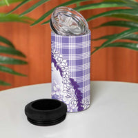 Aloha Hawaii Palaka 4 in 1 Can Cooler Tumbler Purple Plumeria Lei - Polynesian Pride