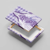 Aloha Hawaii Palaka Canvas Wall Art Purple Plumeria Lei - Polynesian Pride