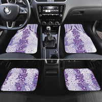 Aloha Hawaii Palaka Car Mats Purple Plumeria Lei - Polynesian Pride