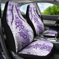 Aloha Hawaii Palaka Car Seat Cover Purple Plumeria Lei - Polynesian Pride
